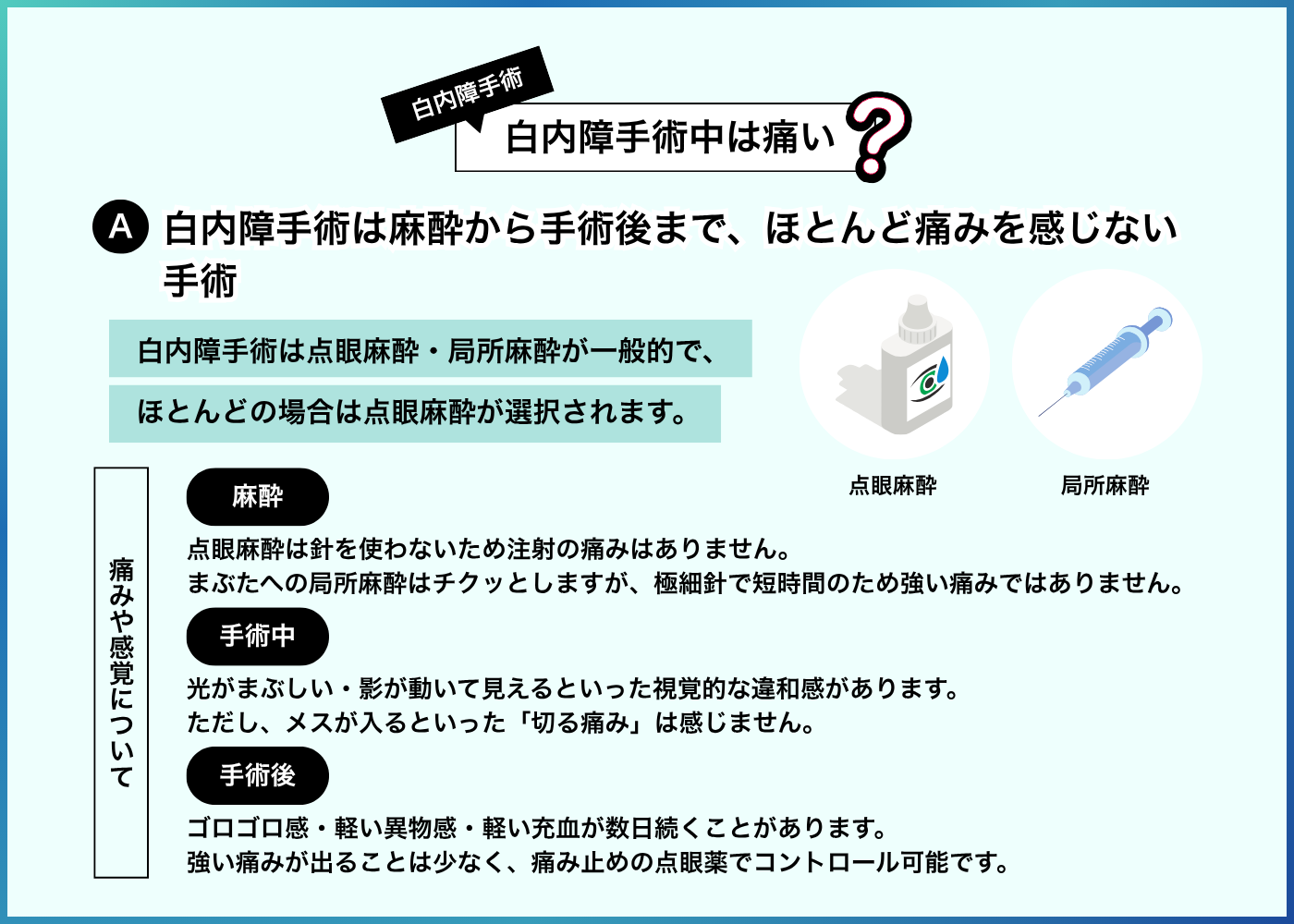 白内障手術の痛み